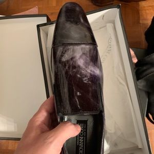 Giovanni Conti Purple Grey marble Slip-on 42 NIB